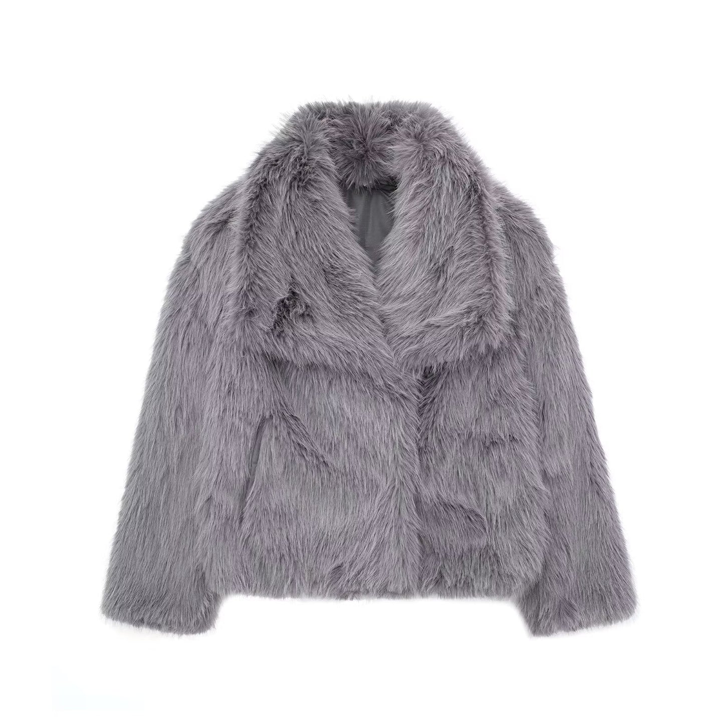Luxe zachte teddy dames jas met elegant faux fur design