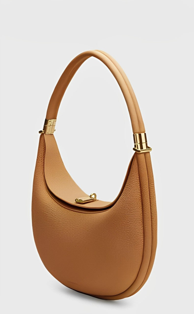 Thonia | Sac bandoulière chic et minimaliste en forme de demi-lune