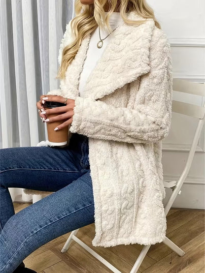 Luxe Dames Teddy Jas met Warme Voering