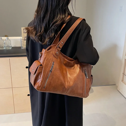 Sac bandoulière de luxe élégant pour femme avec fermeture éclair 