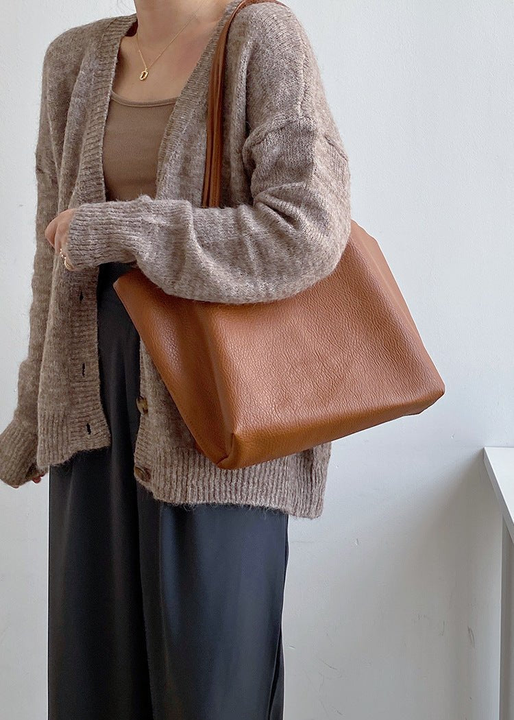 Sac cabas élégant et spacieux en cuir pour femme 