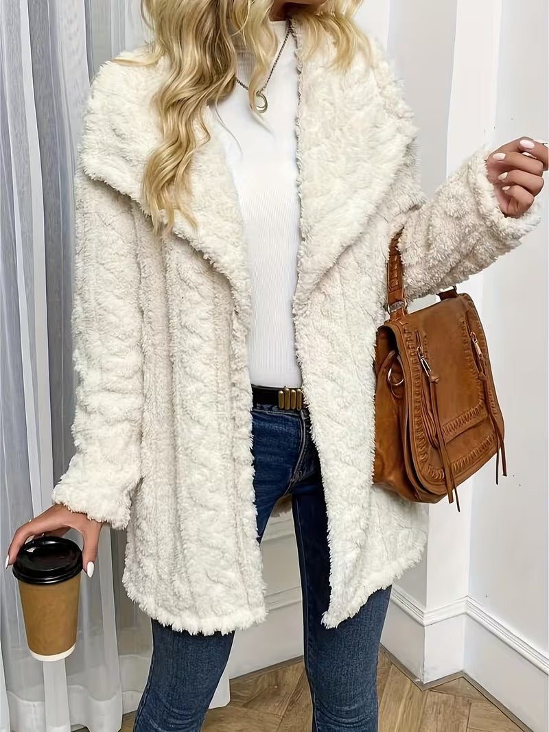 Luxe Dames Teddy Jas met Warme Voering