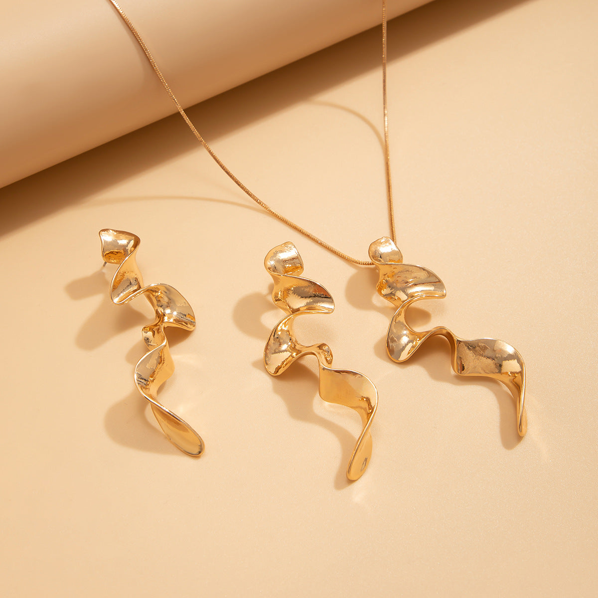 Spirale | Ensemble collier et boucles d'oreilles