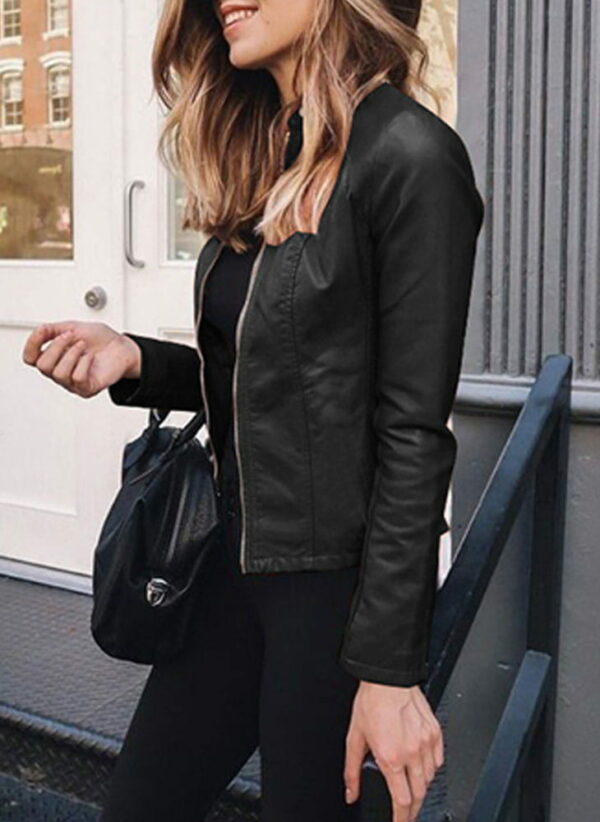 Getailleerd Leren Jack voor Dames