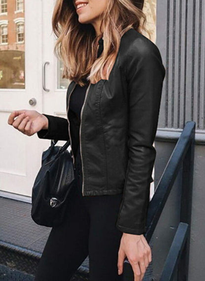 Getailleerd Leren Jack voor Dames