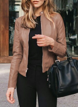 Getailleerd Leren Jack voor Dames