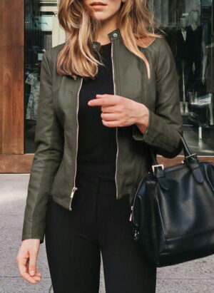 Getailleerd Leren Jack voor Dames