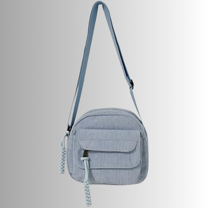 Geanna | Compacte Ribstof Schoudertas