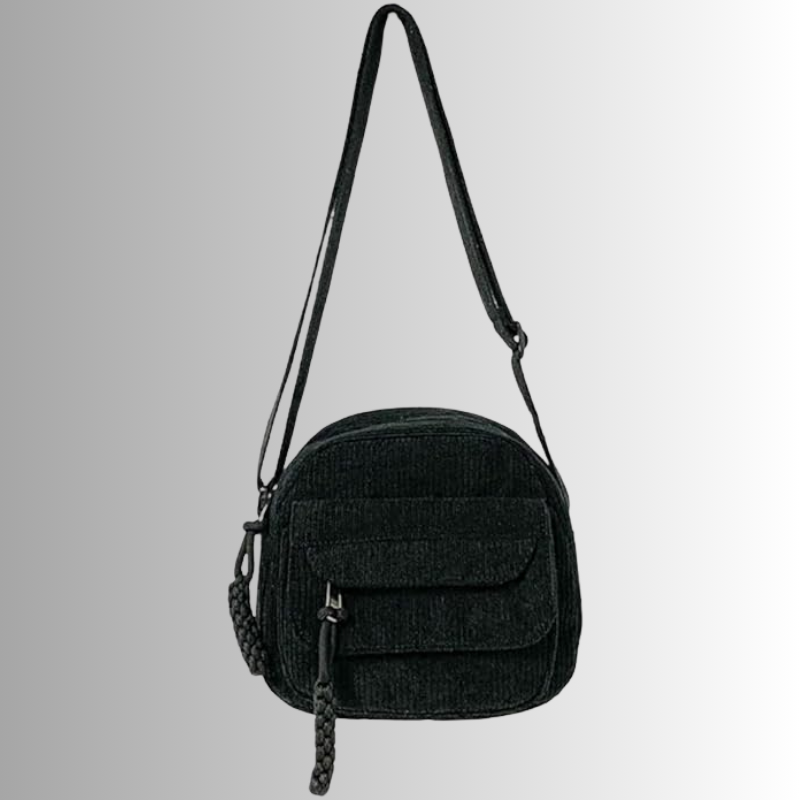 Geanna | Compacte Ribstof Schoudertas