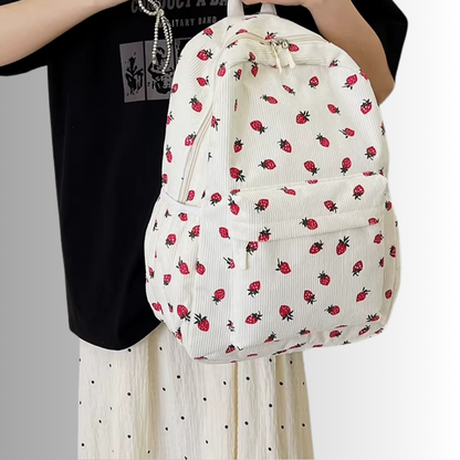 Genni | Rugzak met Aardbei-Print