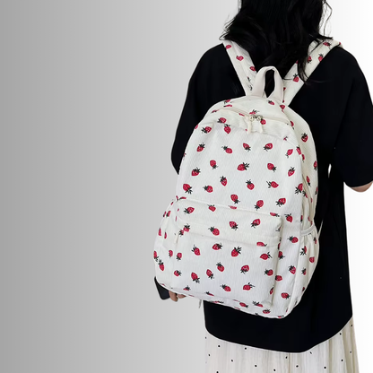 Genni | Rugzak met Aardbei-Print