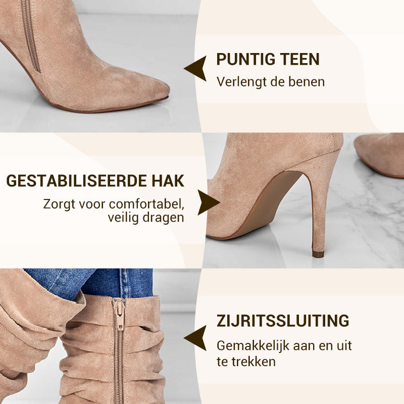 💖 Nieuwe Collectie 2025 💖 Elegante Hoge Hak Puntige Laarzen