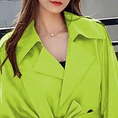 Groene Oversized Dames Trenchcoat met Ceintuur