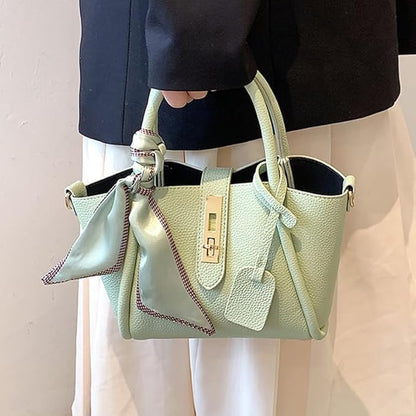 Tery | Sac à main de luxe avec détail foulard et fermoir doré