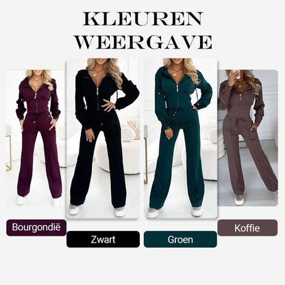 ✨Dames Full Zip-Up Hoodie 2-delige trainingspakset
