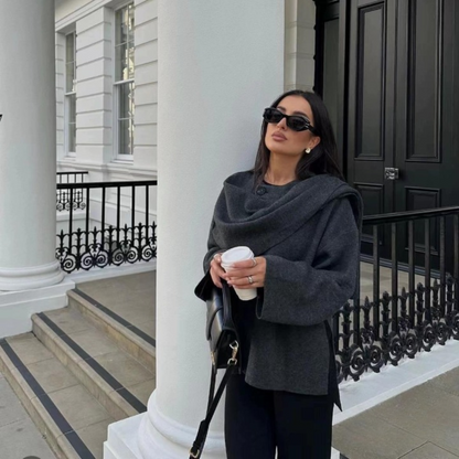 Stijlvolle Elegante Dames Cape Jas met Wijde Mouwen