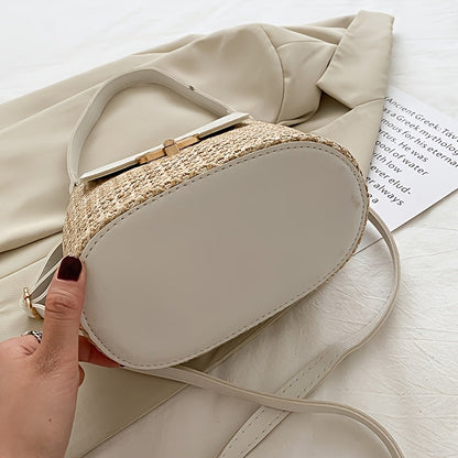 Rhoma | Sac bandoulière tressé avec fermeture luxueuse