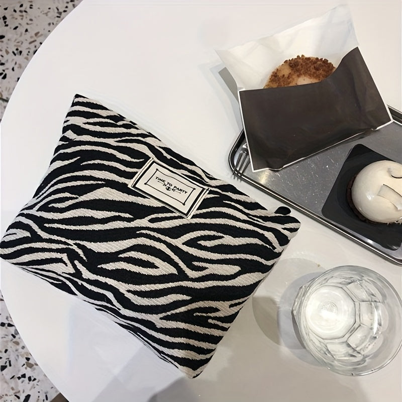 Bridgette | Zebra-Print Cosmetic Bag