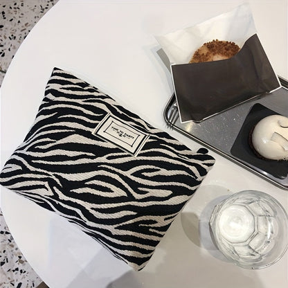 Bridgette | Zebra-Print Cosmetic Bag