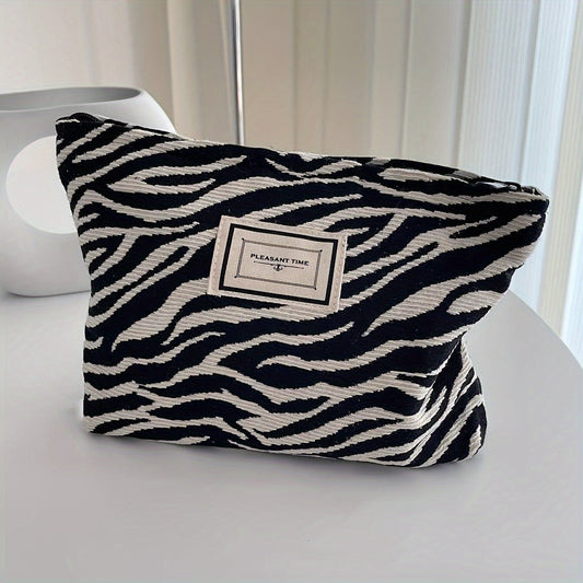 Bridgette | Zebra-Print Cosmetic Bag