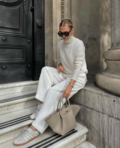 Tassa | Sac bandoulière de luxe surdimensionné avec fermoir doré 