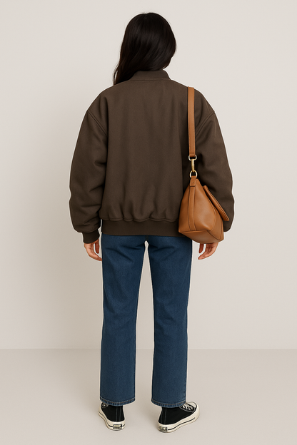 Lichtgewicht Oversized Dames Bomberjack met Rits