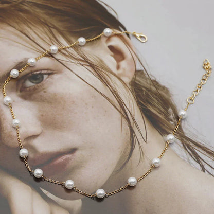 Collier de perles en or