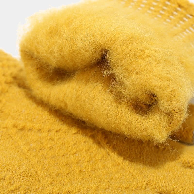 Warme Dames Gebreide Winter Set met Sjaal Muts en Handschoenen