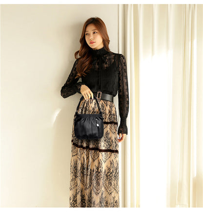 Leila | Sac à main élégant à plis souples et bandoulière ajustable