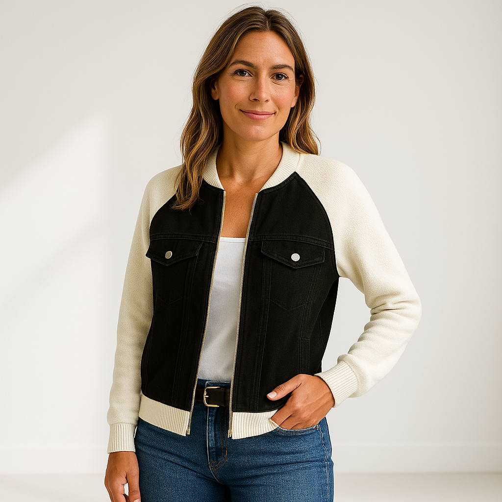 Stijlvolle Denim Jas met Zachte Mouwen voor Vrouwen