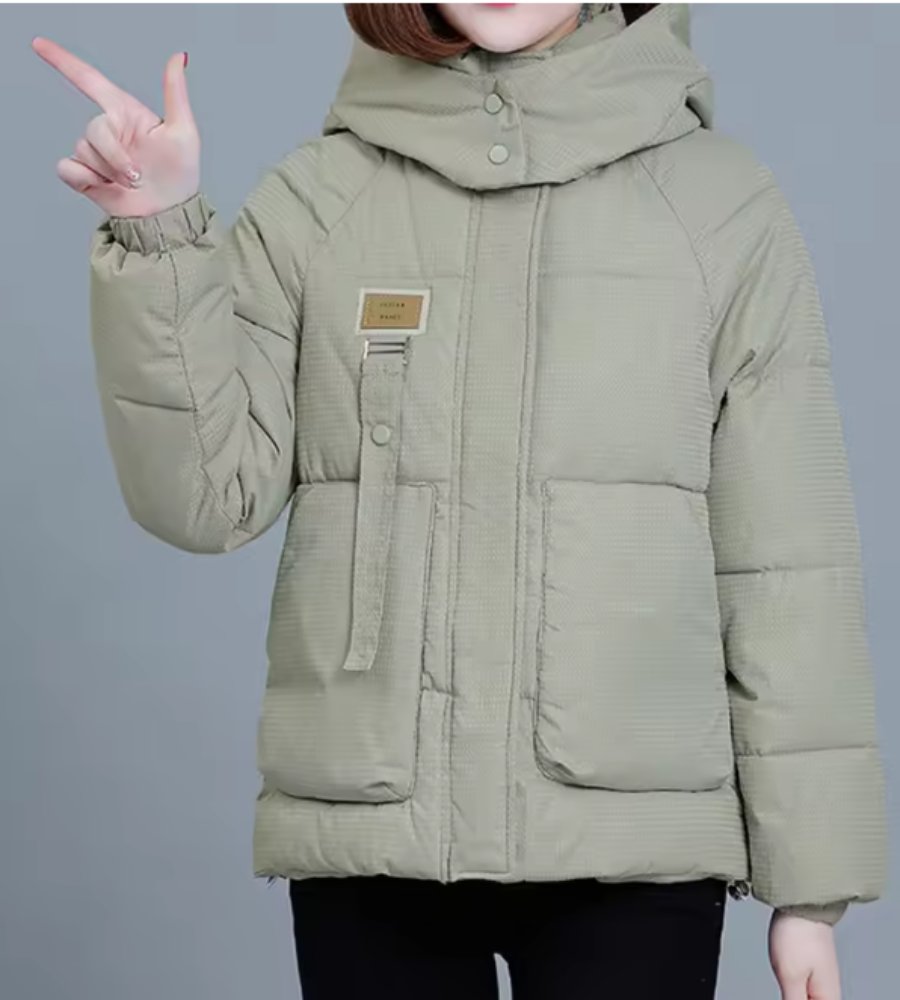 Waterdichte Gewatteerde Dames Winterjas Met Capuchon