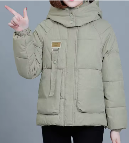 Waterdichte Gewatteerde Dames Winterjas Met Capuchon