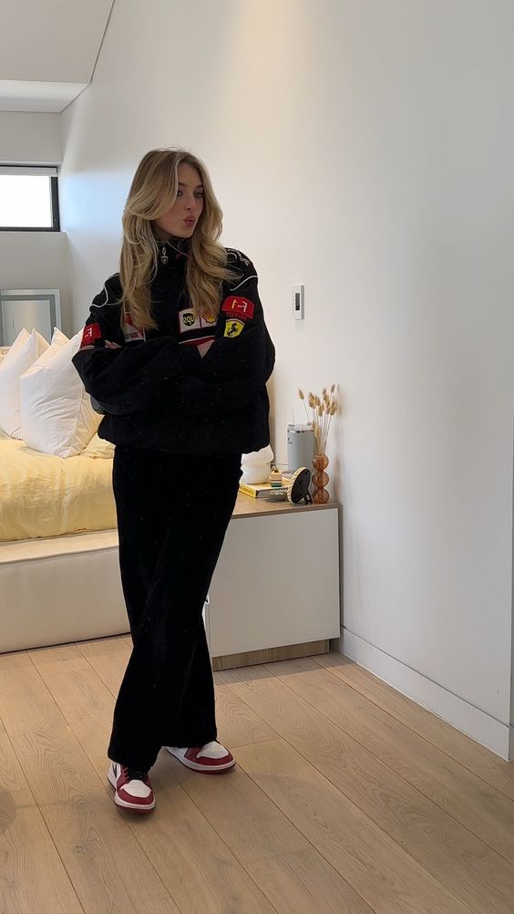 Trendy Oversized Dames Sportieve Bomberjack met Rits