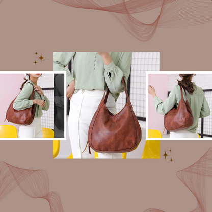 Lizi | Sac bandoulière décontracté au look cuir vintage