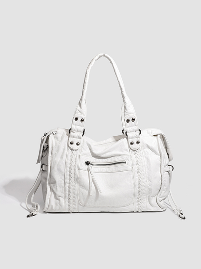 Sac bandoulière tendance et luxueux pour femme avec poches zippées