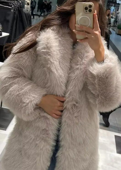 Luxe Warme Stijlvolle Dames Faux Fur Winterjas