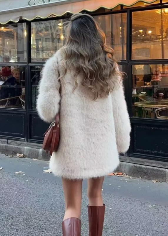 Luxe Warme Stijlvolle Dames Faux Fur Winterjas