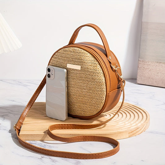 Reby | Sac bandoulière rond tressé