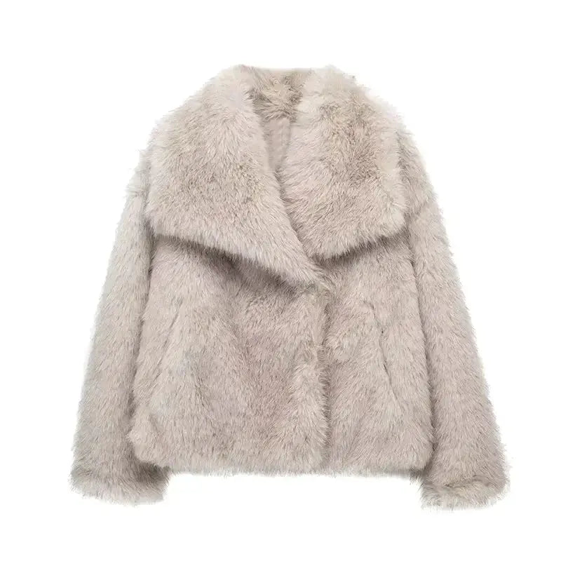 Luxe zachte teddy dames jas met elegant faux fur design