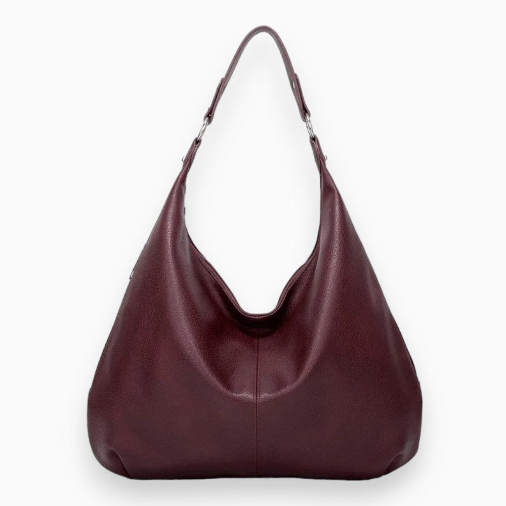 Sac bandoulière élégant en cuir pour femme avec longue anse