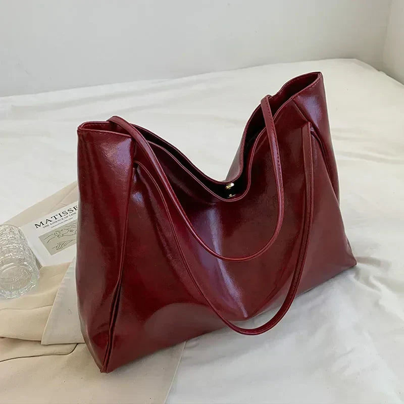 Leora | Luxe Ruime Shopper Schouder Tas