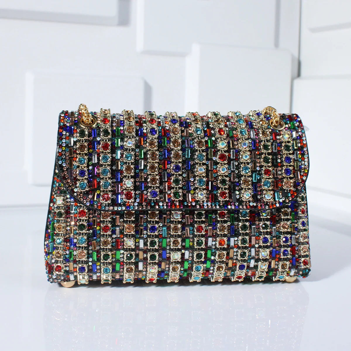 Tadea | Sac bandoulière tendance orné de strass mosaïque 