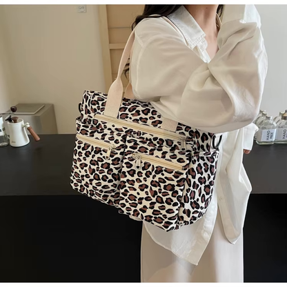 Tessi | Sac bandoulière léopard pratique avec compartiments 