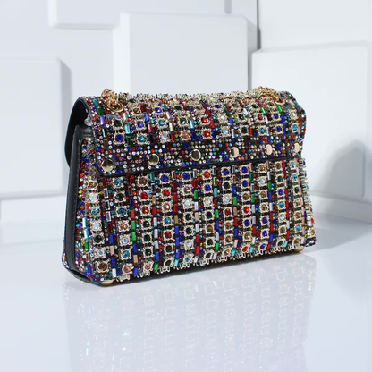 Tadea | Sac bandoulière tendance orné de strass mosaïque 