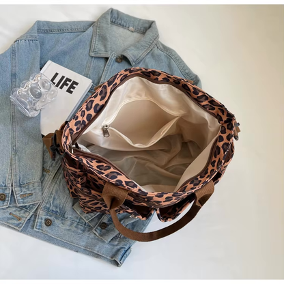 Tessi | Sac bandoulière léopard pratique avec compartiments 