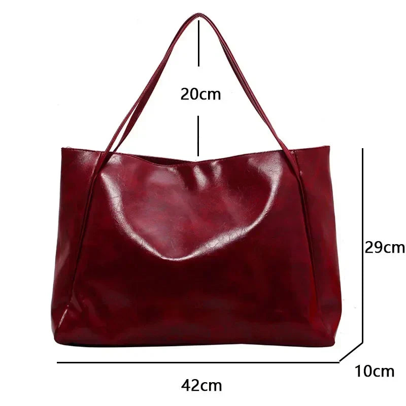 Leora | Luxe Ruime Shopper Schouder Tas