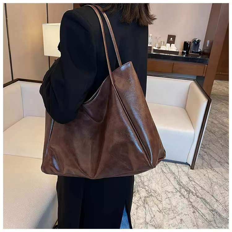 Leora | Luxe Ruime Shopper Schouder Tas