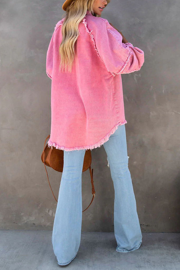 Trendy speelse dames corduroy jas