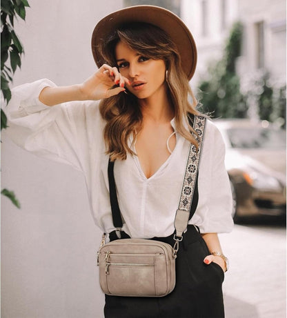 Sac bandoulière pour femme avec large bandoulière