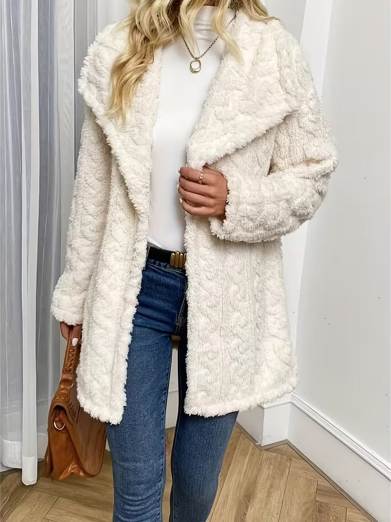 Luxe Dames Teddy Jas met Warme Voering